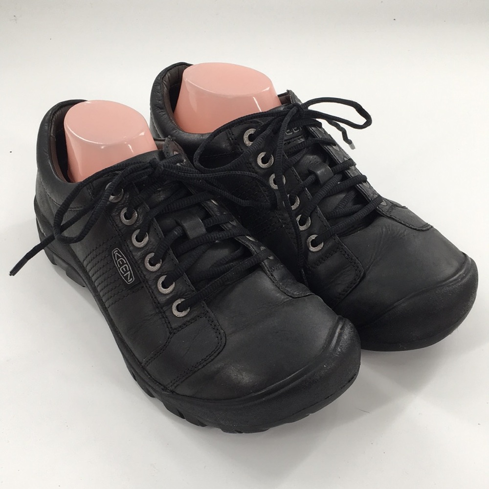 Keen Black Leather Hiking Walking Shoes